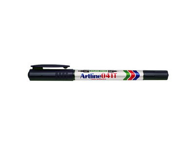 Märkpenna ARTLINE 041T 2-i-1 rund svart, 12/fp