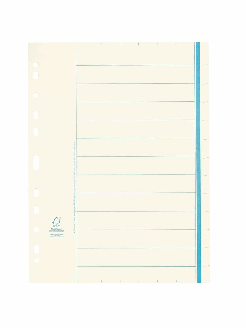 Pärmregister papper 12-flik A4