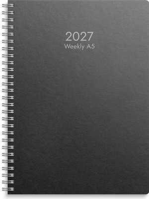 Almanacka Burde 5170 Weekly ECO Line 2027 Svart A5