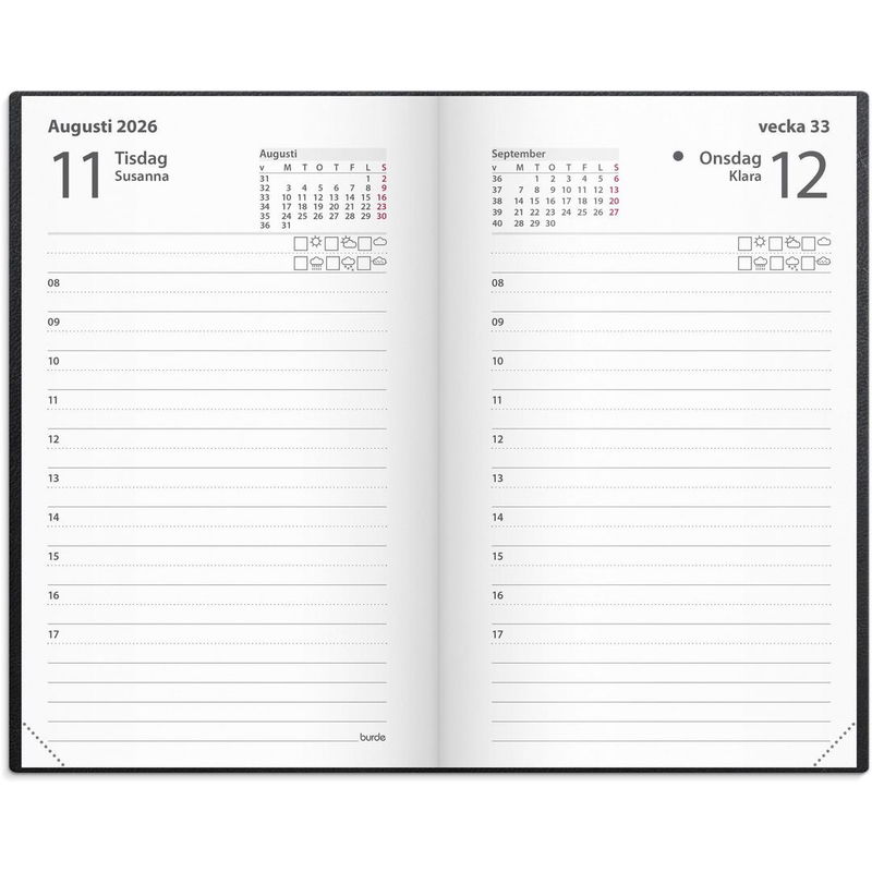 Kalender Lilla Agendan 2026 svart