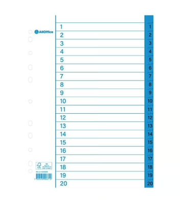 Pärmregister papper 1-20 A4