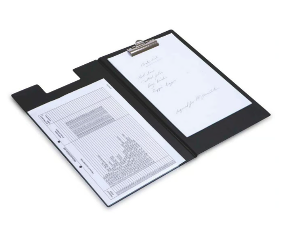 Skrivplatta Rapesco med klaff svart A4