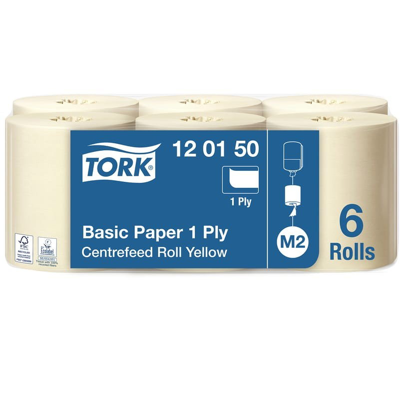 Torkrulle Tork M2 Basic 1-lag Gul 215mmx300m, 6/fp
