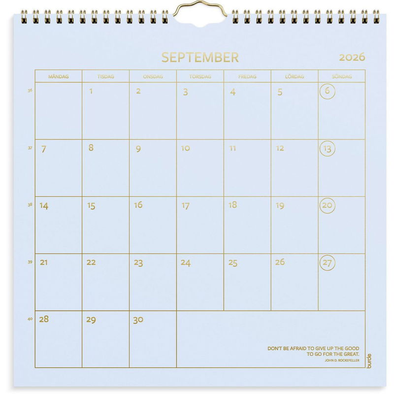 Väggkalender Color 2026