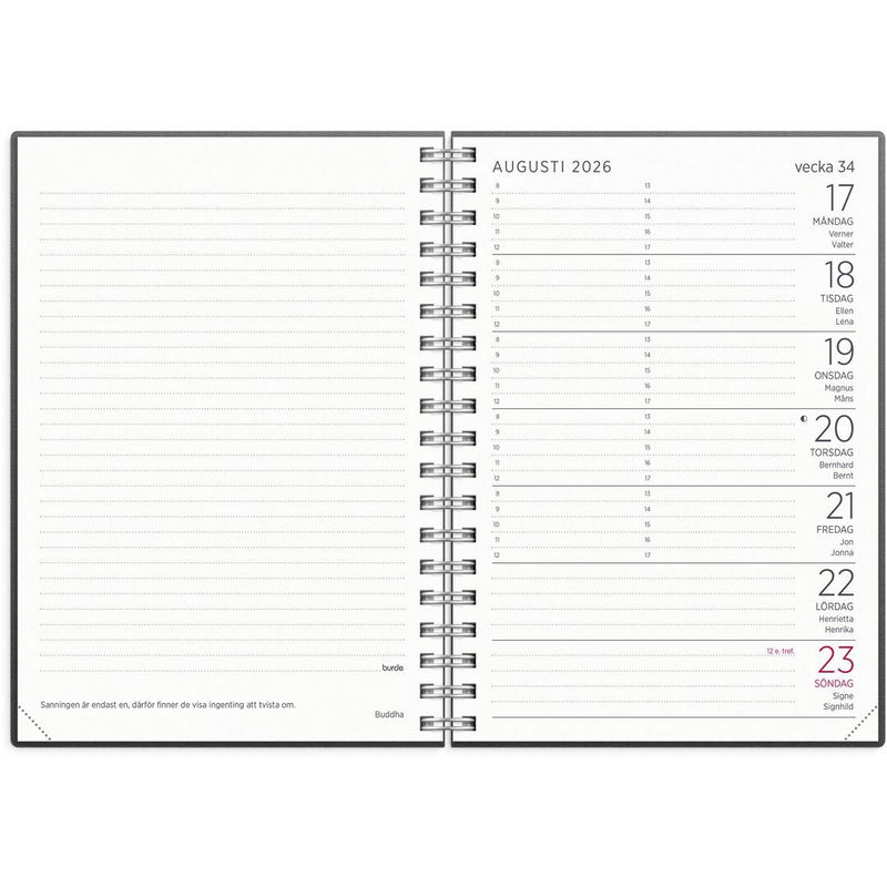 Liten Veckokalender Eco Line 2026