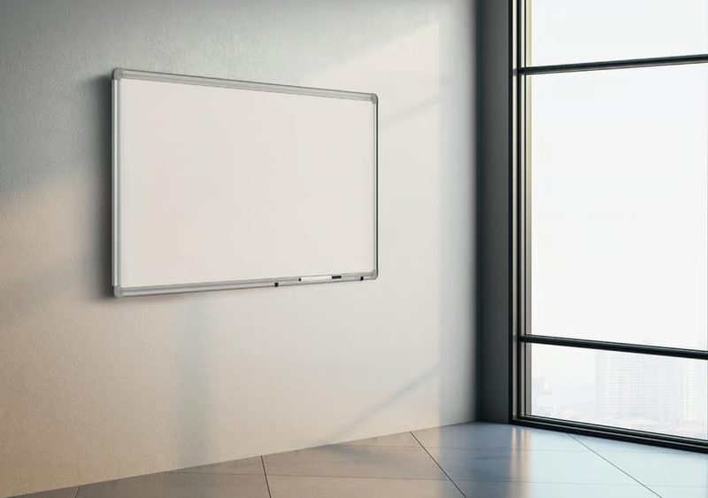 Whiteboardtavla inkl pennhylla Glasemaljerad 1200x900mm