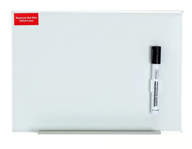 Whiteboardtavla Glasemaljerad Magnetisk 350x500mm