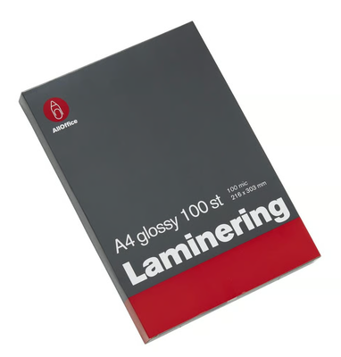 Lamineringsficka A4 100mic klar, 100/fp