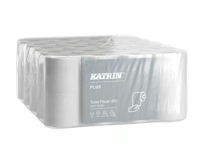 Toalettpapper Katrin EasyFlush 400 2 lg Vit 50m 40 st/fp