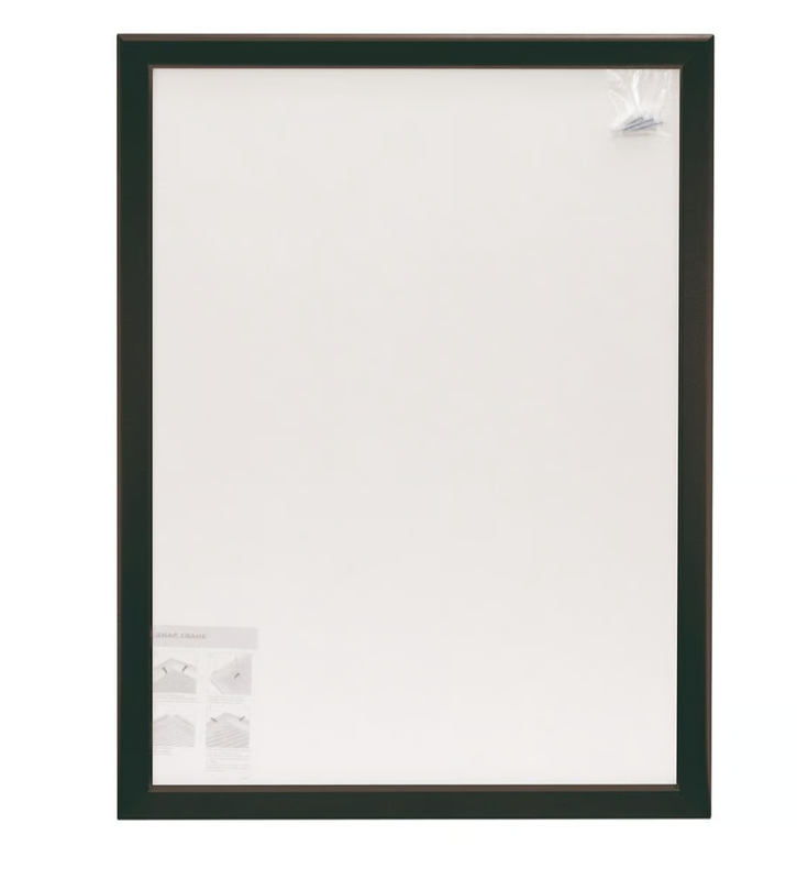 Väggram aluminiumprofil svart 50x70cm ram 32mm