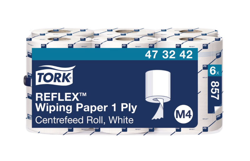 Torkrulle TORK Reflex Advanced M4, 1-lag vit, Ø19cm, 300m, 6/fp