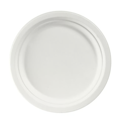 Papperstallrik Duni Flat Bagasse Vit Ø22cm, 50/fp