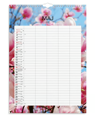 Väggkalender Burde 1744 Familjekalender Modern 2027