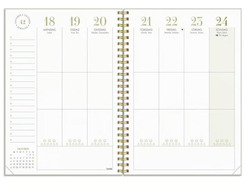 Almanacka Burde 1062 Life Planner Essentials 2027 A5