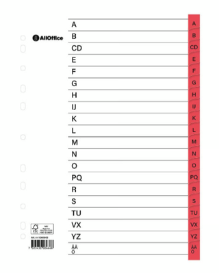 Pärmregister Plus flikförstärkta A-Ö A4+