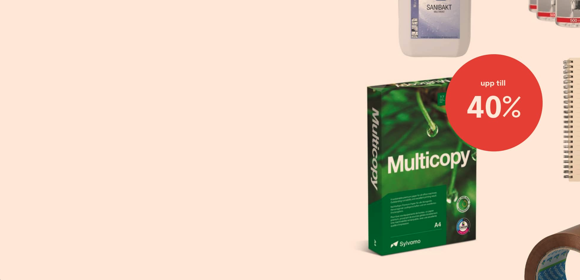 Kontorsmaterial - Köp ur ett komplett sortiment för kontor, lager, städning och lokalvård med personlig service och snabba leveranser.