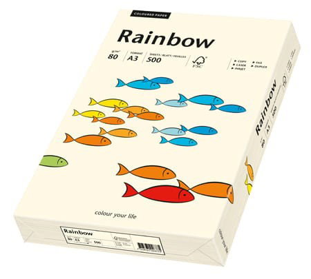 Färgat papper creme A4 120g, 250 st/fp