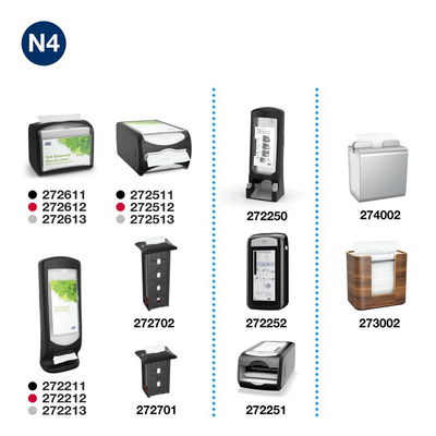 Servett Tork N4 2-lag Vit 21,3x33cm, 500 st/fp