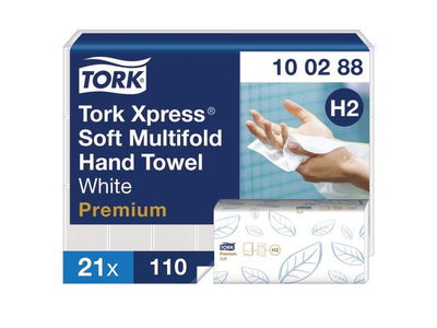 Pappershandduk Tork Xpress Premium H2, blå dekor, 2310/FP
