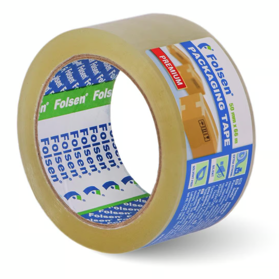 Packtejp Folsen Premium PP Transparent 50mm x 66m