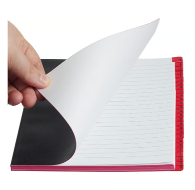 Vaxduksbok med register 72 sid linjerat 70g A6