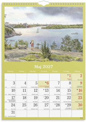 Väggkalender Burde 1733 Klassiska Sverige 2027