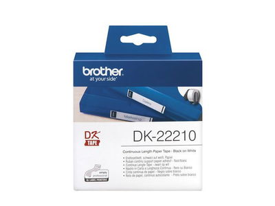 Etikett BROTHER DK-22210 Löpande Papper Vit 29mm x 30,48m