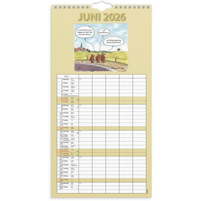 Familjekalender Rolig 2026