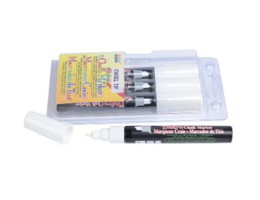 Märkpenna Marvy Chalk Marker vit 4 st