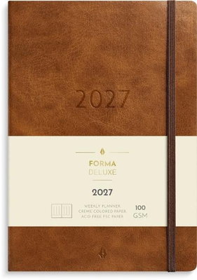 Almanacka Burde 5965 Agency Forma DeLuxe 2027 Brun