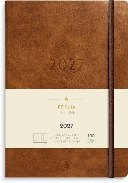 Almanacka Burde 5965 Agency Forma DeLuxe 2027 Brun