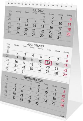 Almanacka Burde 1531 Bordskalender Triplaner 2027