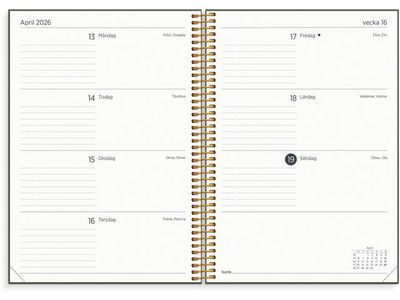 Kalender Organizer & Notes 25/26 grön
