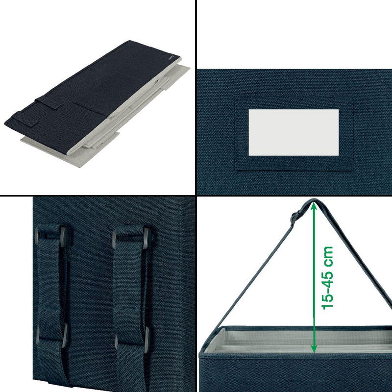 Mobil Förvaring Leitz Tygklädd Grå 465x210x200mm