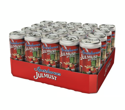 Julmust Apotekarnes Sockerfri Burk 33cl inkl pant, 20 st/fp