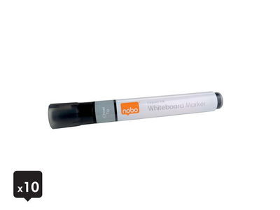 Whiteboardpenna NOBO Liq sned svart 10/fp