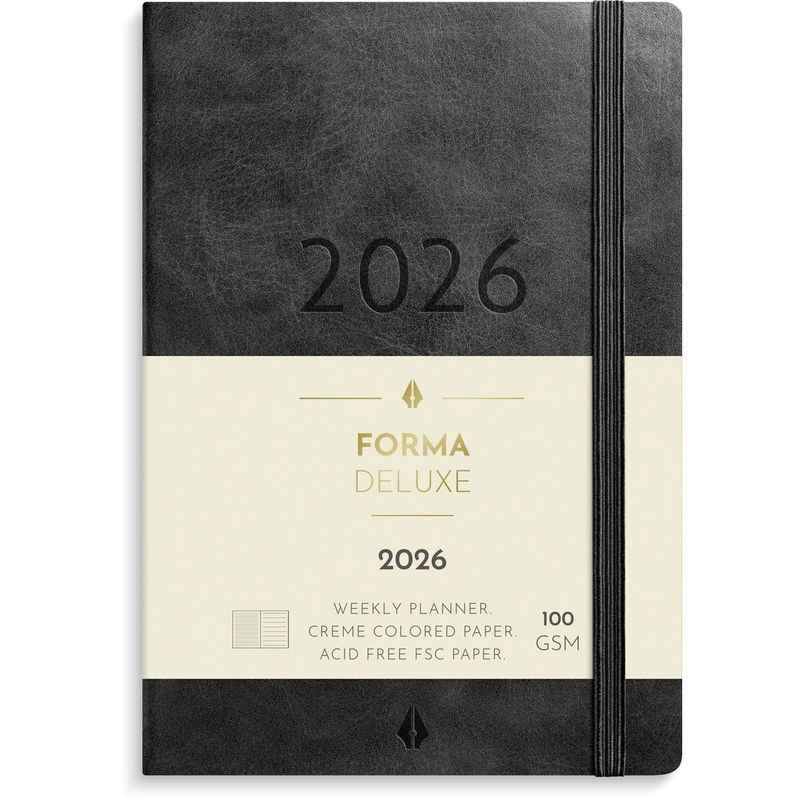 Liten Veckokal. Forma Deluxe 2026 svart