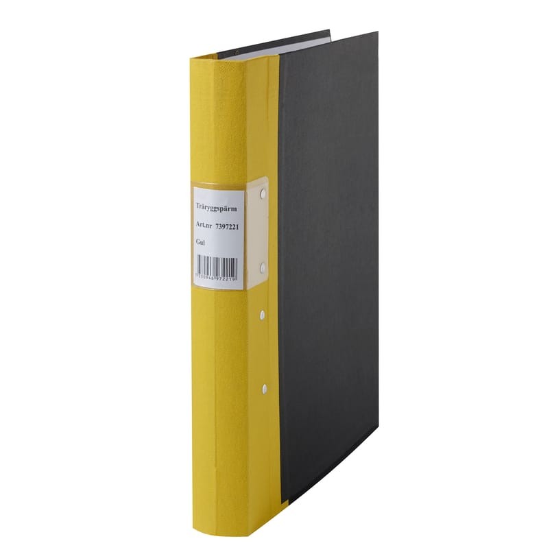 Träryggspärm A4 40mm Gul