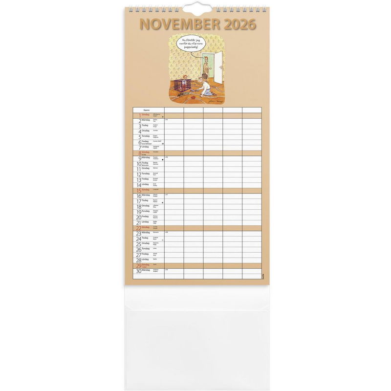 Familjekalender Rolig 2026