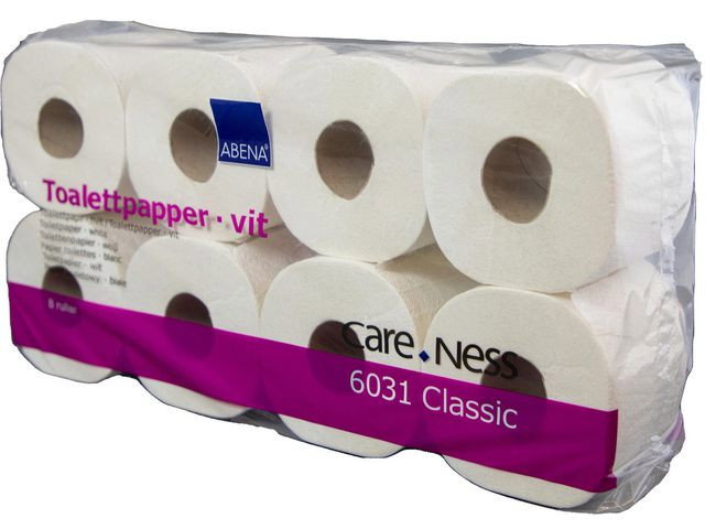 Toalettpapper Care-Ness Classic 2-lg Vit 50m, 56/fp