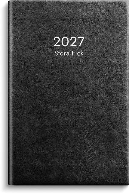 Almanacka Burde 1146 Stora Fick Konstläder 2027 Svart