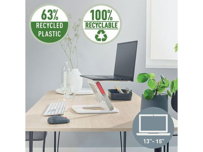 Laptopstativ LEITZ Ergo justerbart vit