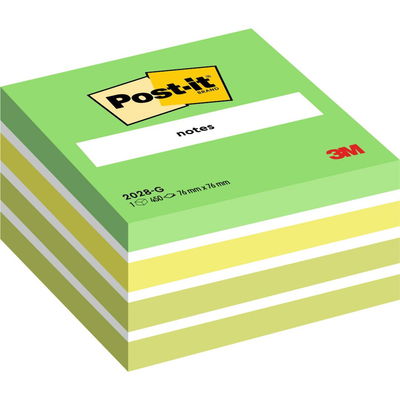 Notiskub Post-it Fresh green 76x76mm, 450 blad