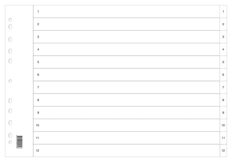 Register Plast A3L 1-12 PP vit