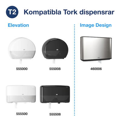 Toalettpapper TORK Mini Jumbo T2 1-lag Vit 240m, 12/fp