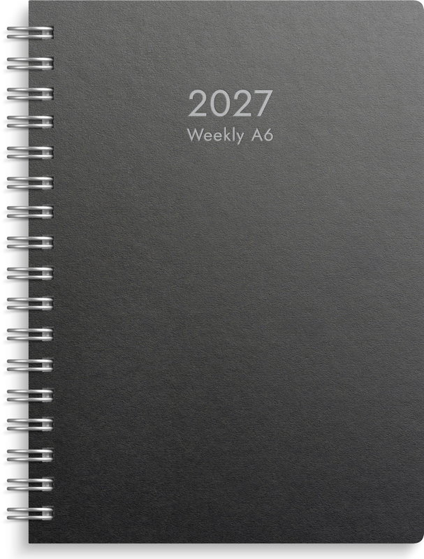 Almanacka Burde 5180 Weekly ECO Line 2027 Svart A6