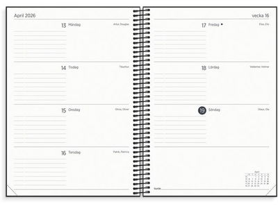 Kalender 25/26 Organizer & Notes svart