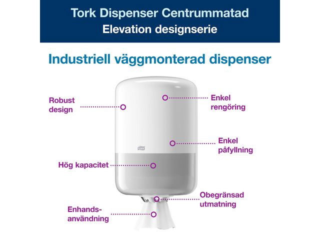 Dispenser TORK M2 Torkrulle vit
