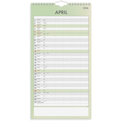 Familjekalender 2026 Tydlig