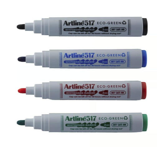 Whiteboardpenna Artline 517 ECO-GREEN Konisk 4 Färger